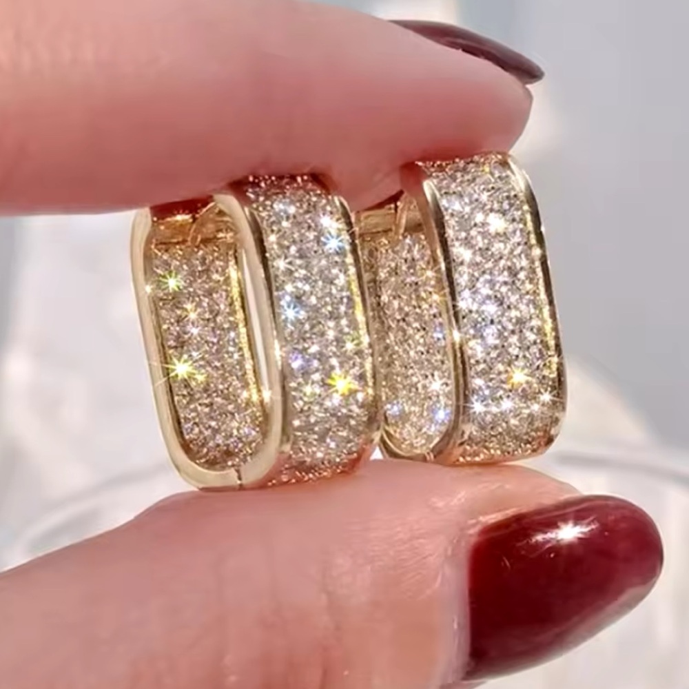 18k Inside-out Hoop Earrings - Picture 3 of 11